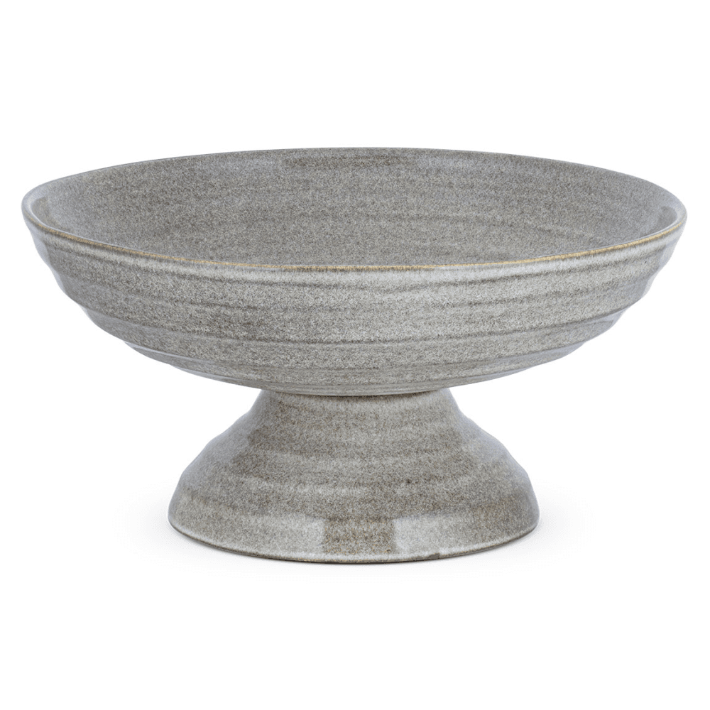 Valinha Footed Bowl, Grey