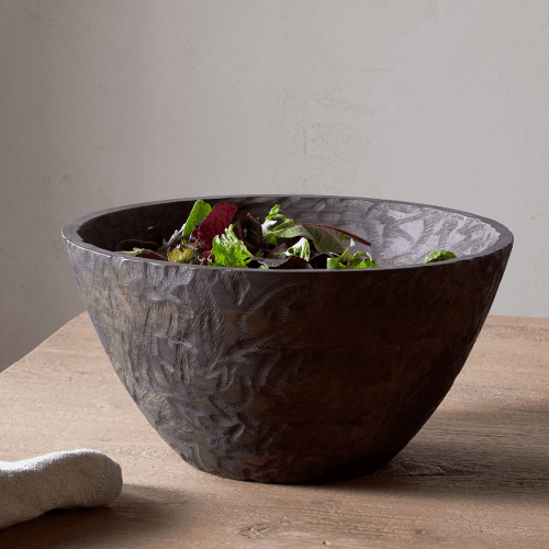 Image showing the Nyati Wooden Serving Bowl product.