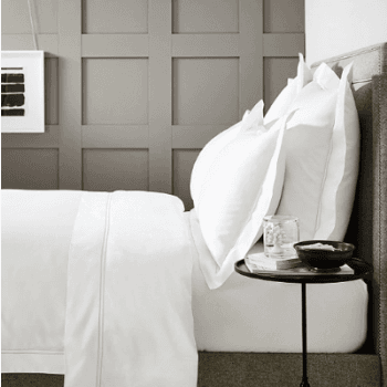 Image showing the Duvet Cover, Symons, Double Row Cord, White/Silver, Super King, White/Silver product.
