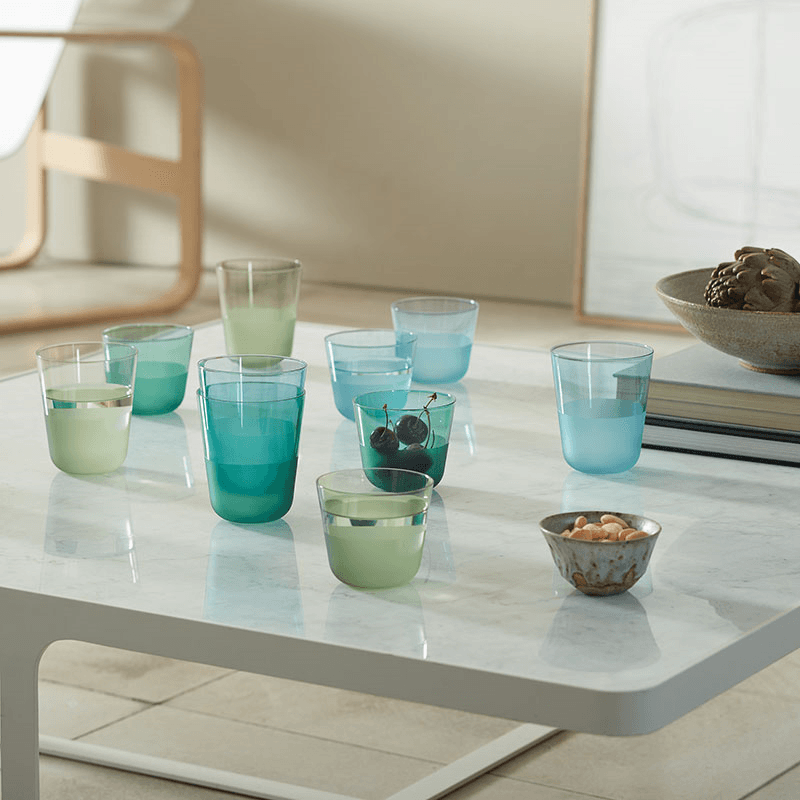Arc Contrast Set of 2 Tumblers, 380ml, Sky