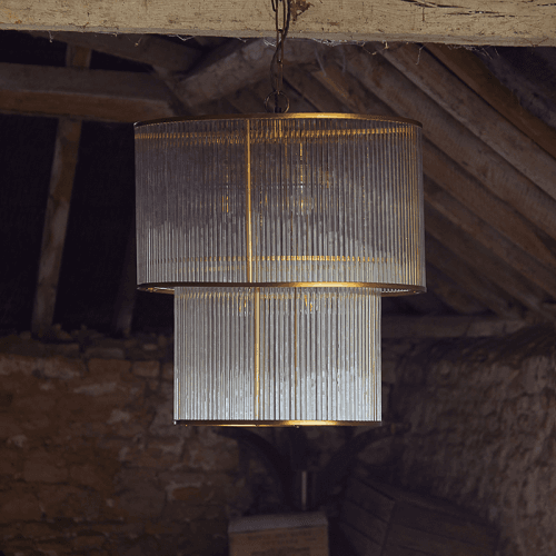 Image showing the Ioki Oval Chandelier, Antique Brass product.