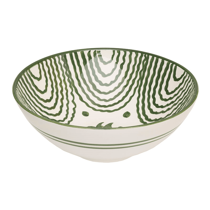 Flor Serving Bowl, D31cm, Green