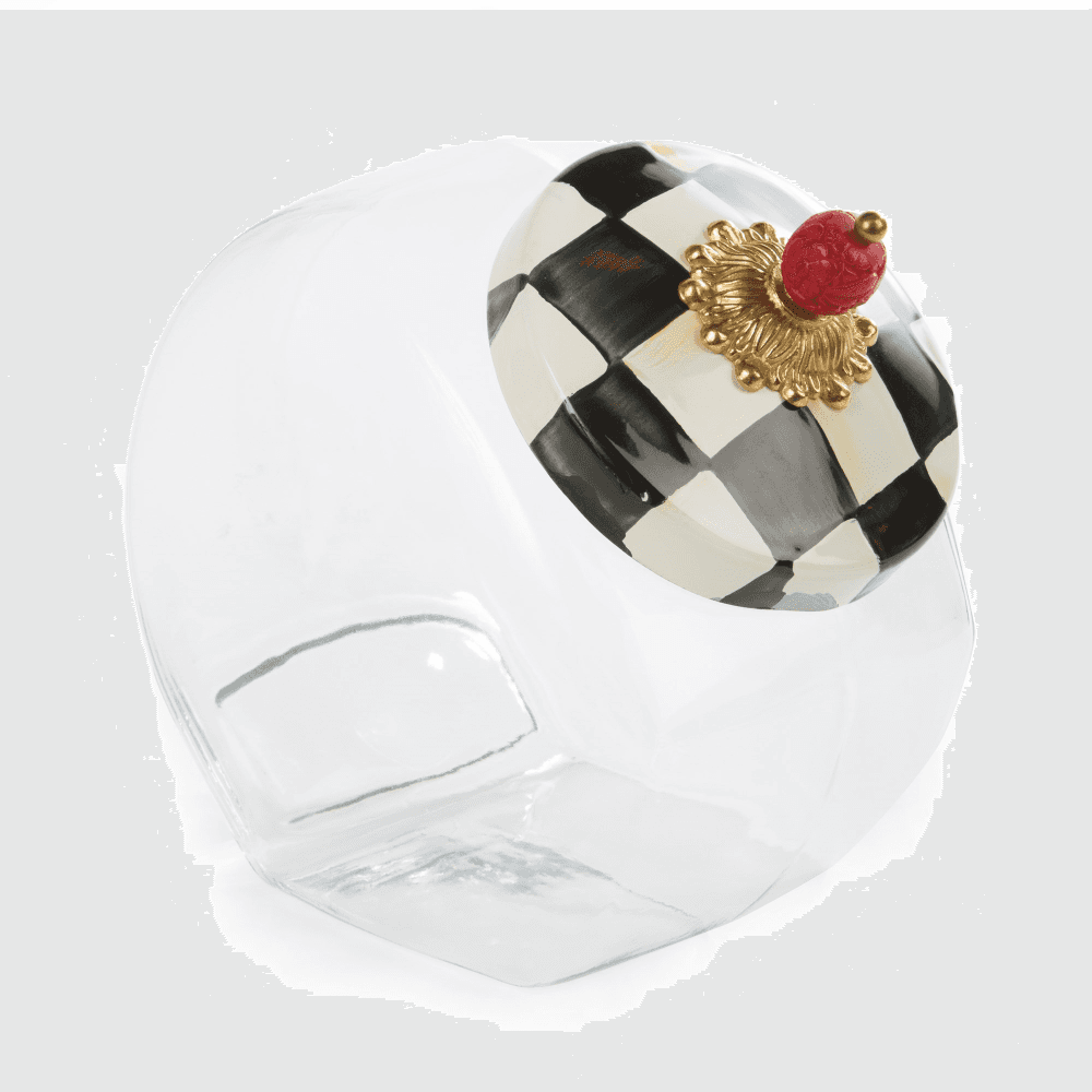 Courtly Check Cookie jar, H20 x W15cm, Enamel