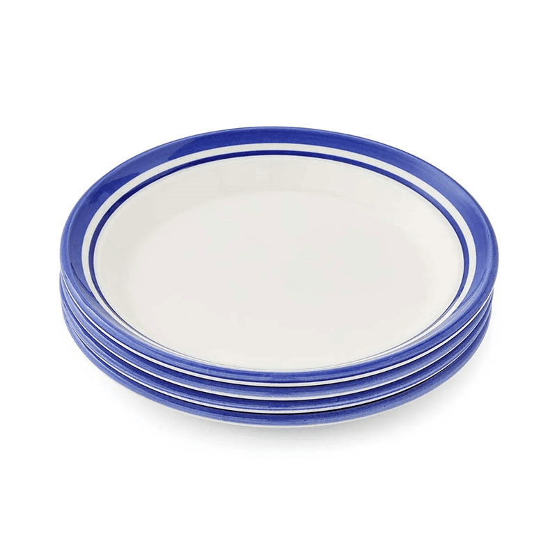 Potter's Stripe Set of 4 Salad Pates, Blue