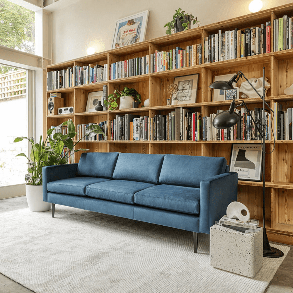 Model 01 3 Seater Velvet Sofa, Teal