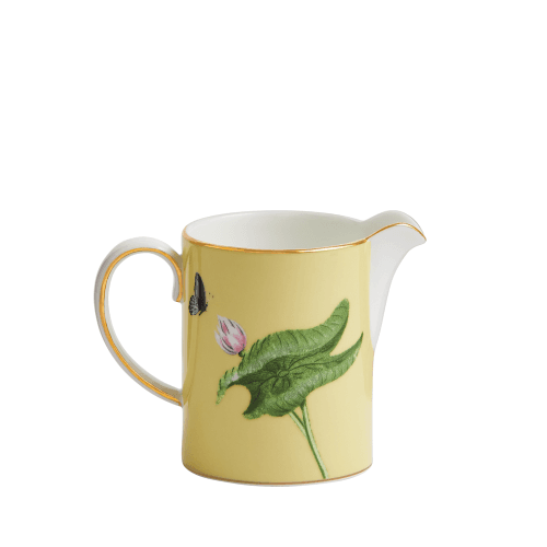 Image showing the Wonderlust Waterlily Sugar & Creamer Set, Yellow/Floral product.