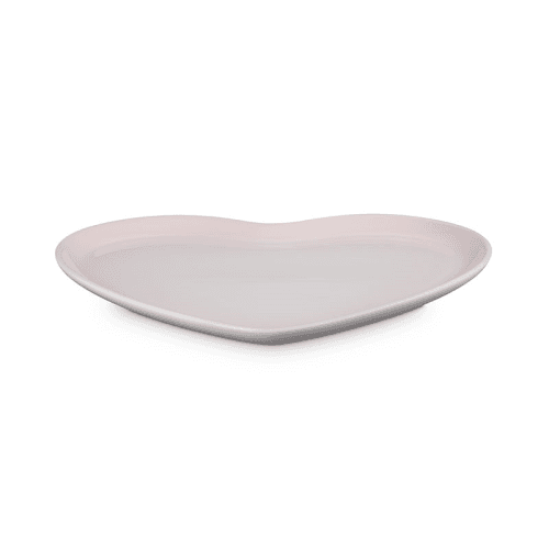 Image showing the Stoneware Heart Serving Platter, Shell Pink product.