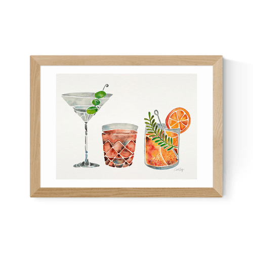 Image showing the Cat Coquillette Classic Cocktails Art Print, Multi product.