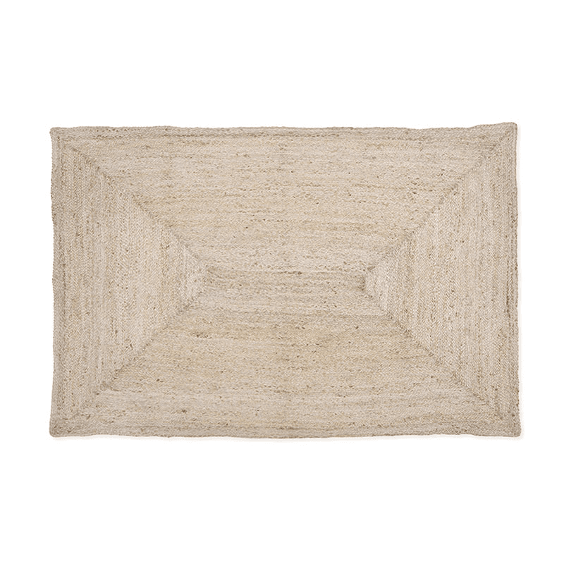 Classic Rectangular Rug, Jute