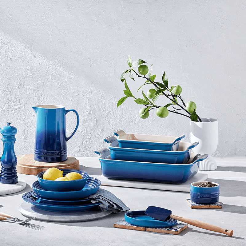 Stoneware Oval Spoon Rest, Azure