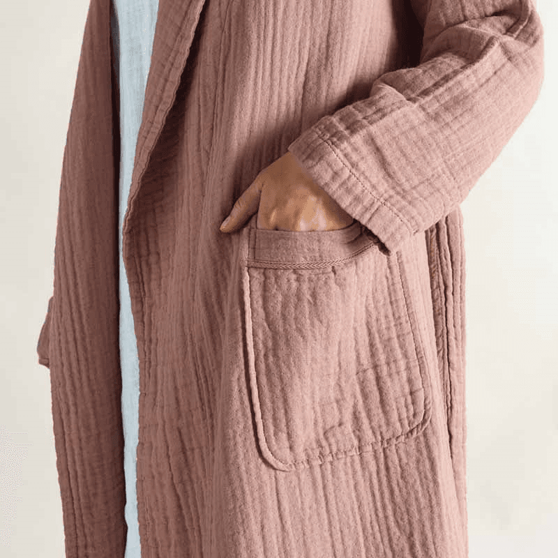 The Dream Cotton Robe, Extra Small, Rust