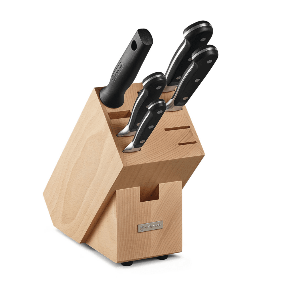 Classic 5 Piece Knife Block Set, Beech