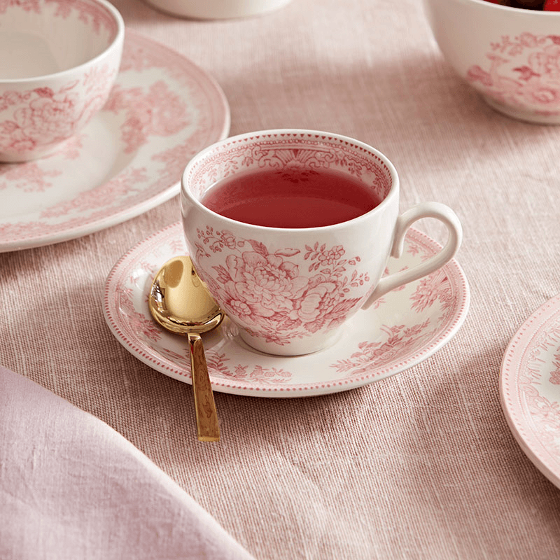 Asiatic Pheasants Breakfast Cup, 420ml, Pink