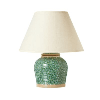 Image showing the Lamp Base, Lawn Green, Ceramic, 7" product.