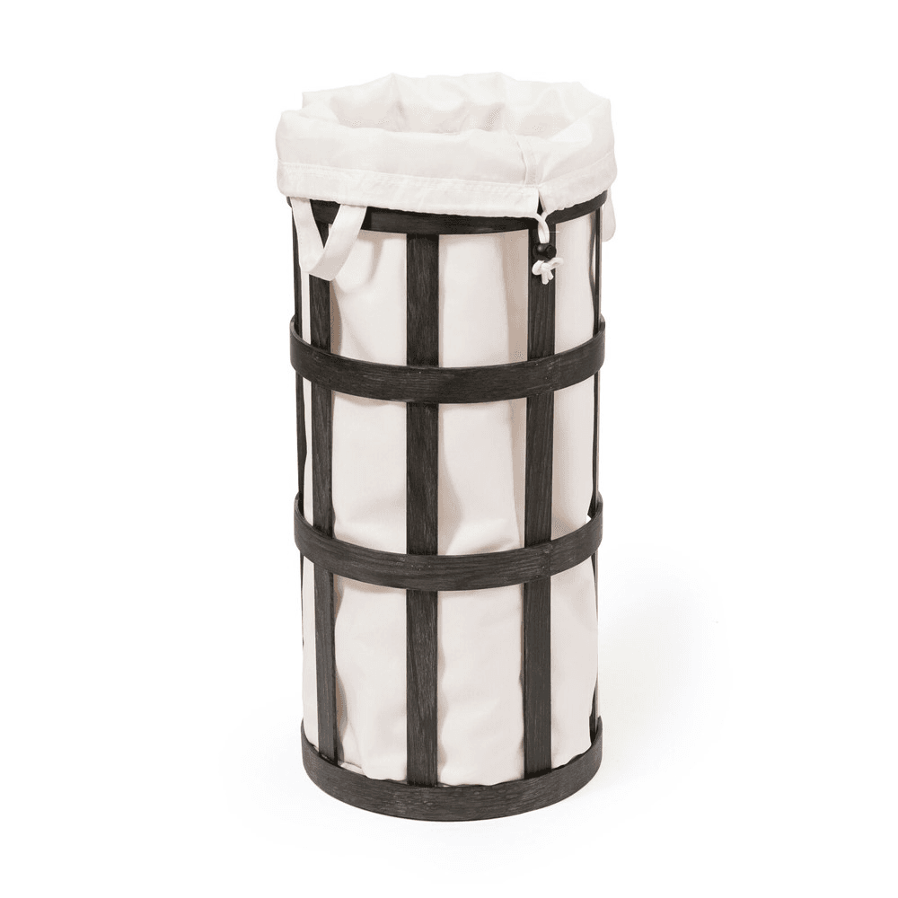 Cage Laundry basket, H63 x W31 x D31cm, Dark Brown/ White
