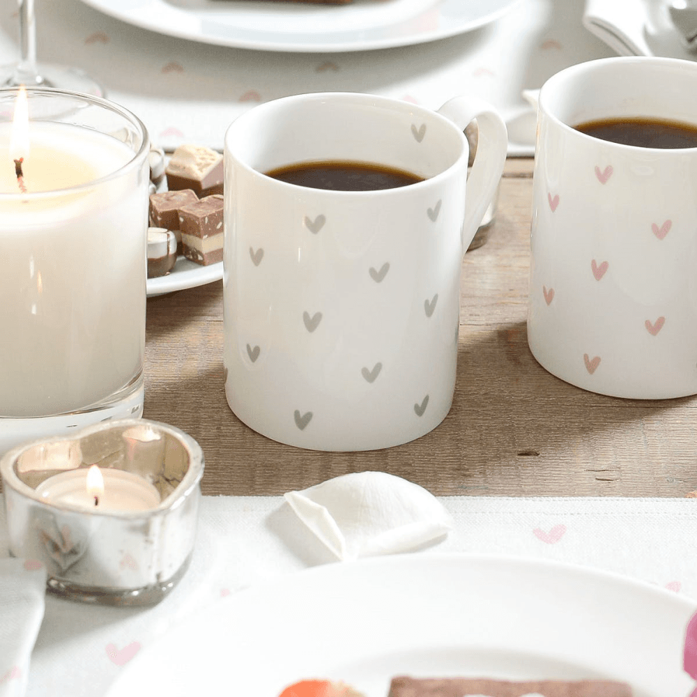 Pink Hearts Mug, Pink