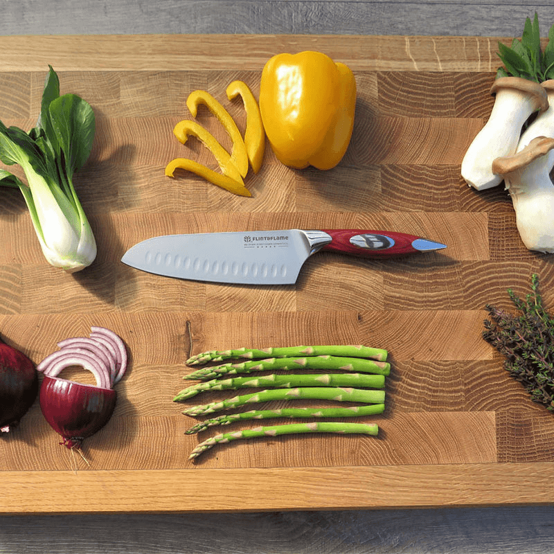 Japanese style chef knife 6" Santoku in Wooden Box