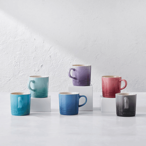 Image showing the Stoneware Set of 6 Mugs, Pastels product.
