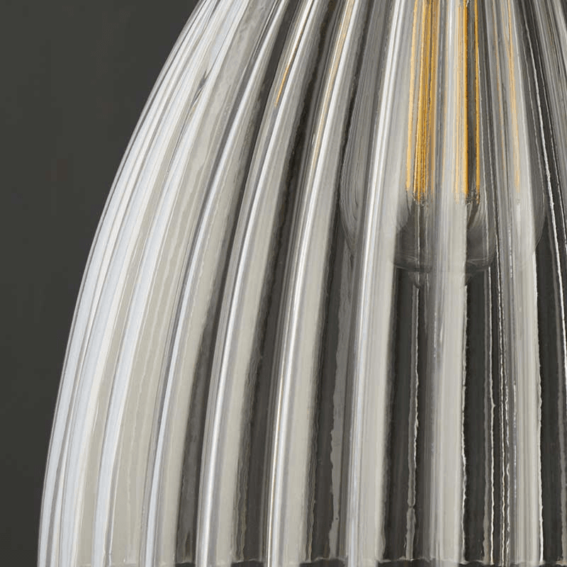 Scallop Pendant, Clear Glass