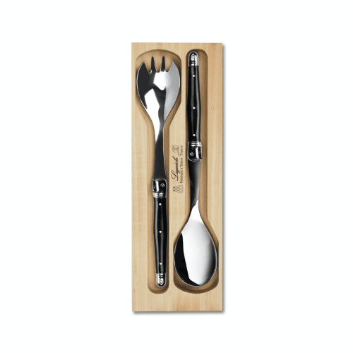 Image showing the Salad Servers, Black Handle, Set of 2 product.
