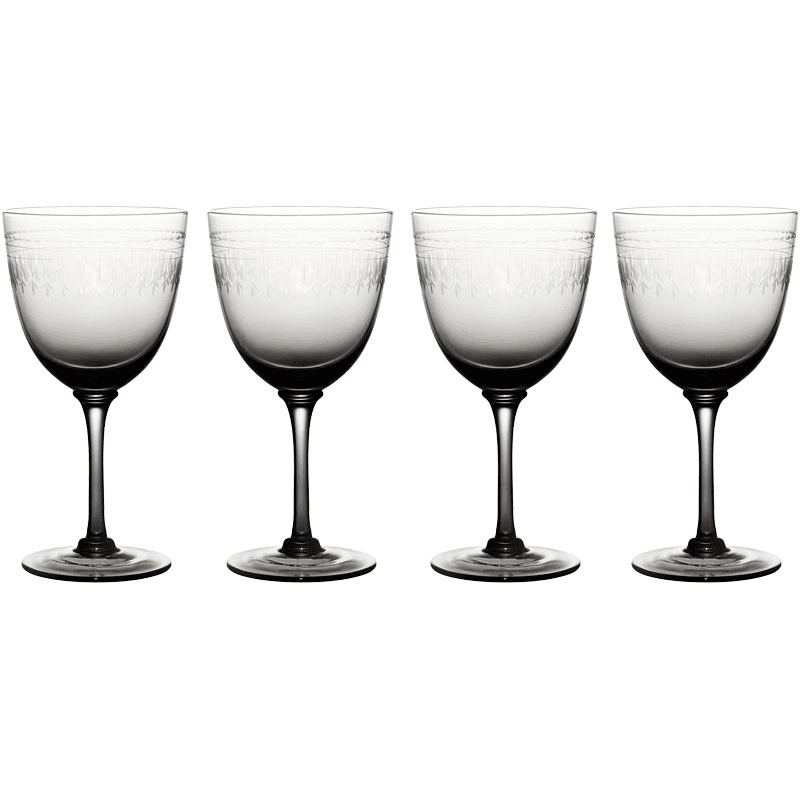 Ovals Set of 4 Wine Glasses, 250ml, Smoky