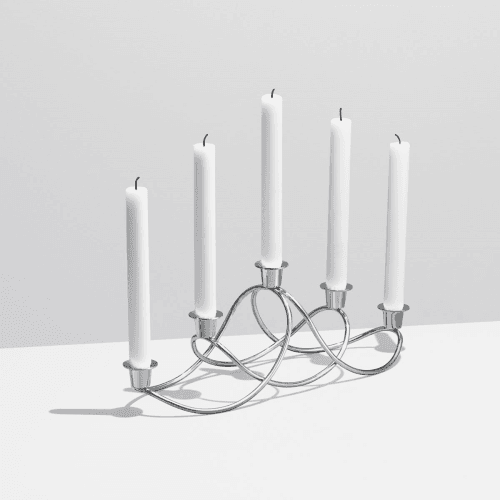Image showing the Harmony Candleholder, Stainless Steel product.