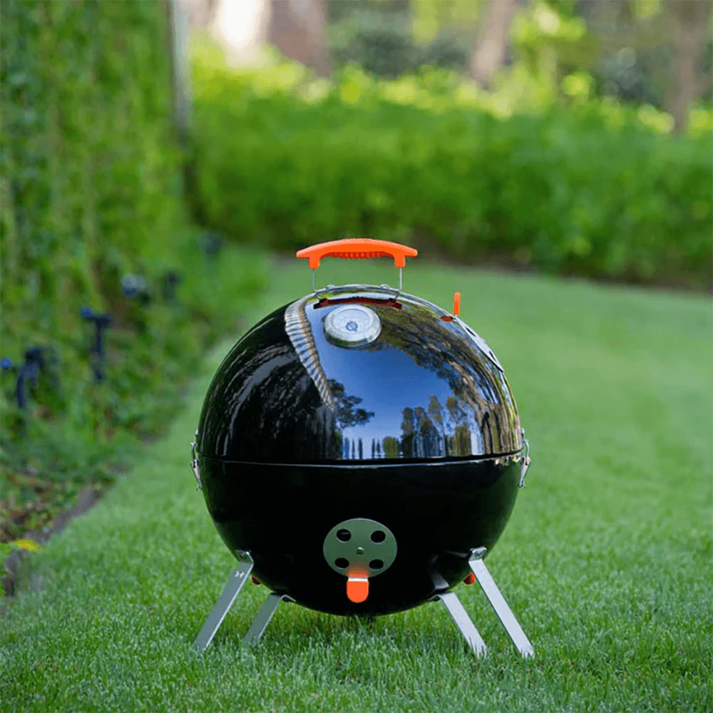 Frontier V4 Charcoal BBQ Smoker, Black
