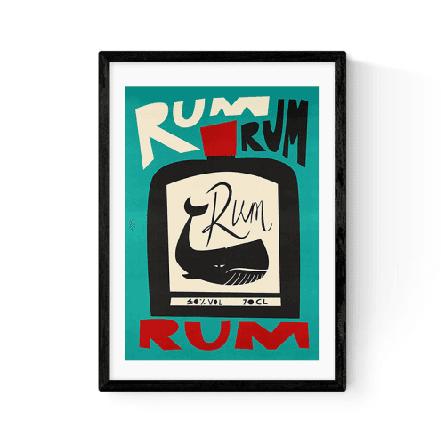 Image showing the Fox and Velvet Rum Art Print, H44 x W32cm, Multi product.