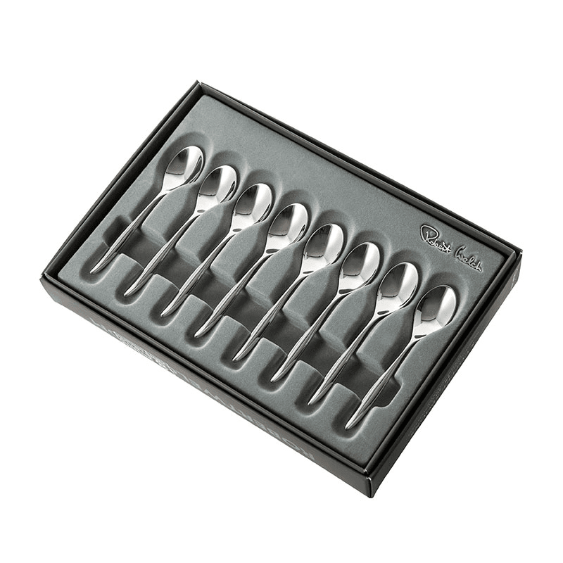 Hidcote Set of 8 Coffee Spoons, L10cm, Stainless Steel
