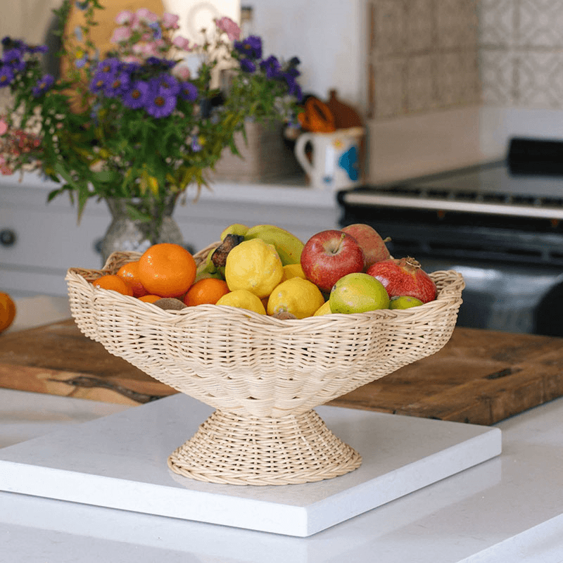 Kishni Rattan Fruit Bowl, Natural