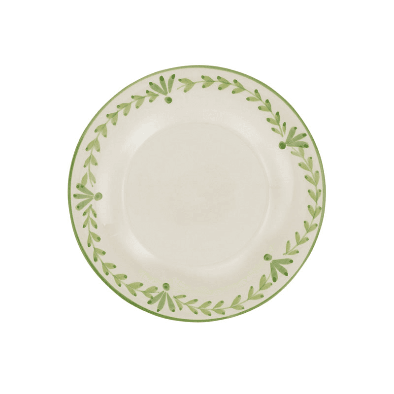 Elouise Set of 6  Dessert Plates, Green