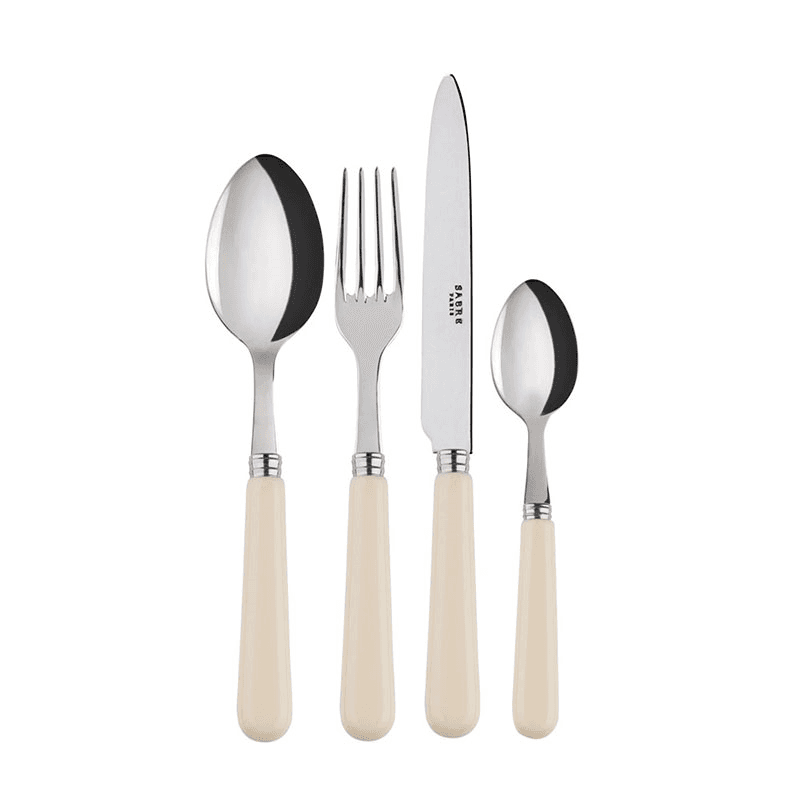Pop Unis 24 Piece Cutlery Set, Ivory