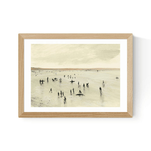 Image showing the Dan Hobday Croyde Print, Oak product.