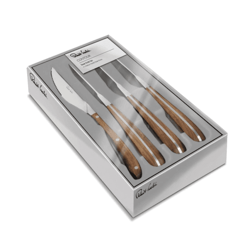 Image showing the Contour Set of 4 steak knives, Walnut product.