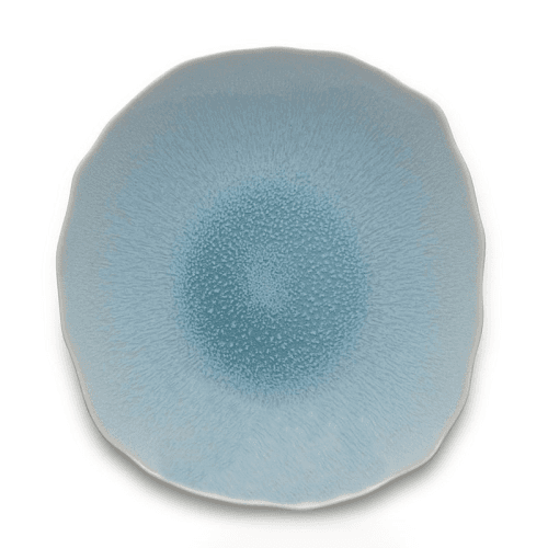 Image showing the Plume Pair of dessert plates, 22 x 20cm, ocean blue product.