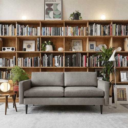 Image showing the Model 01 2 Seater Velvet Sofa, Elephant product.