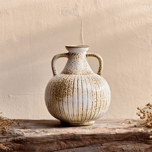 Image showing the Anjuna Reactive Glaze Decorative Jug, H23.5cm, White product.