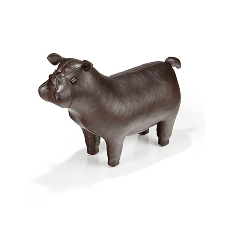 Hand Crafted Leather Bulldog, Medium