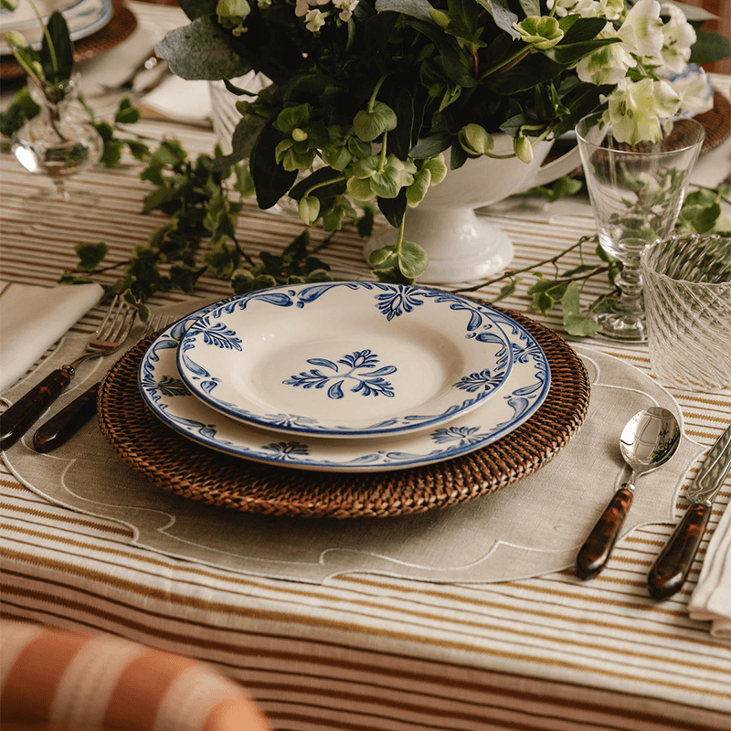 Eleanor Set of 6 Dessert Plates, D22cm, Blue