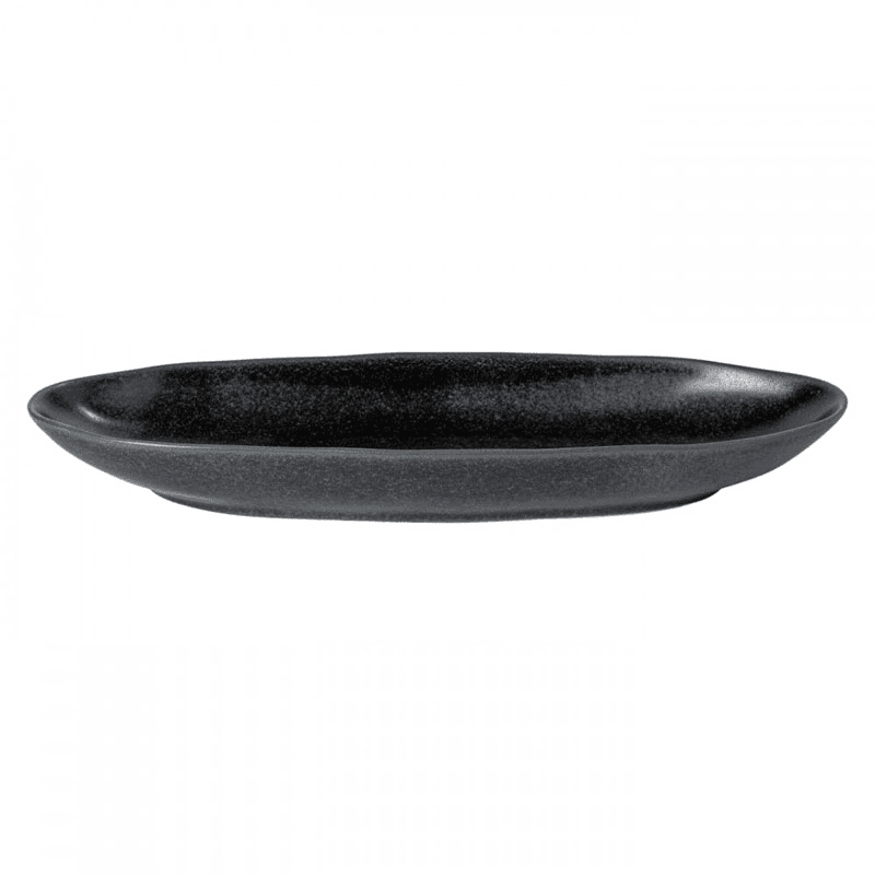 Livia Oval Platter, D33cm, Matte Black