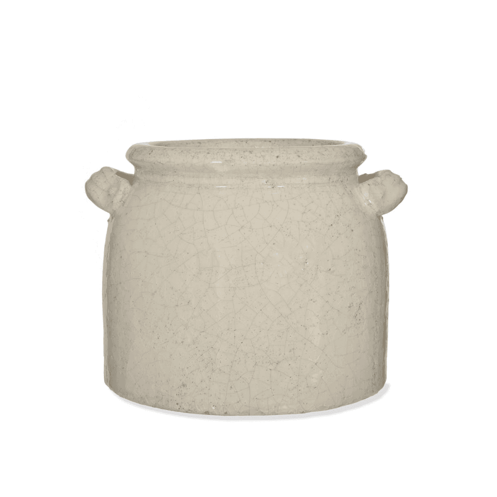 Ravello Plant pot, H17.5 x D21 x W23.5cm, White