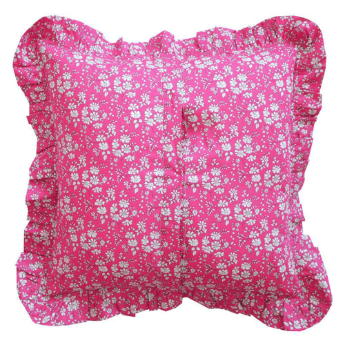 Image showing the Betsy/Capel Fuchsia Ruffle Cushion, 40cm, Sage product.