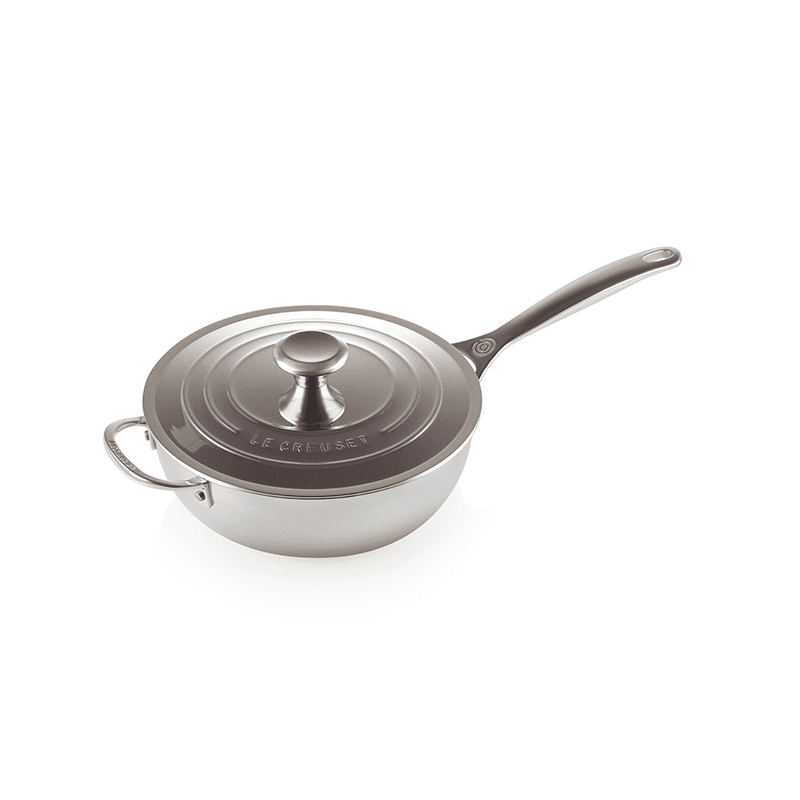 Signature Uncoated Chef's pan with lid, 24cm, Stainless Steel