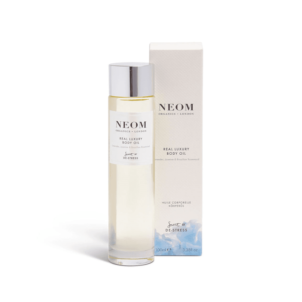 Scent to De-Stress Real Luxury Vitamin Body Oil, White/Purple/Silver