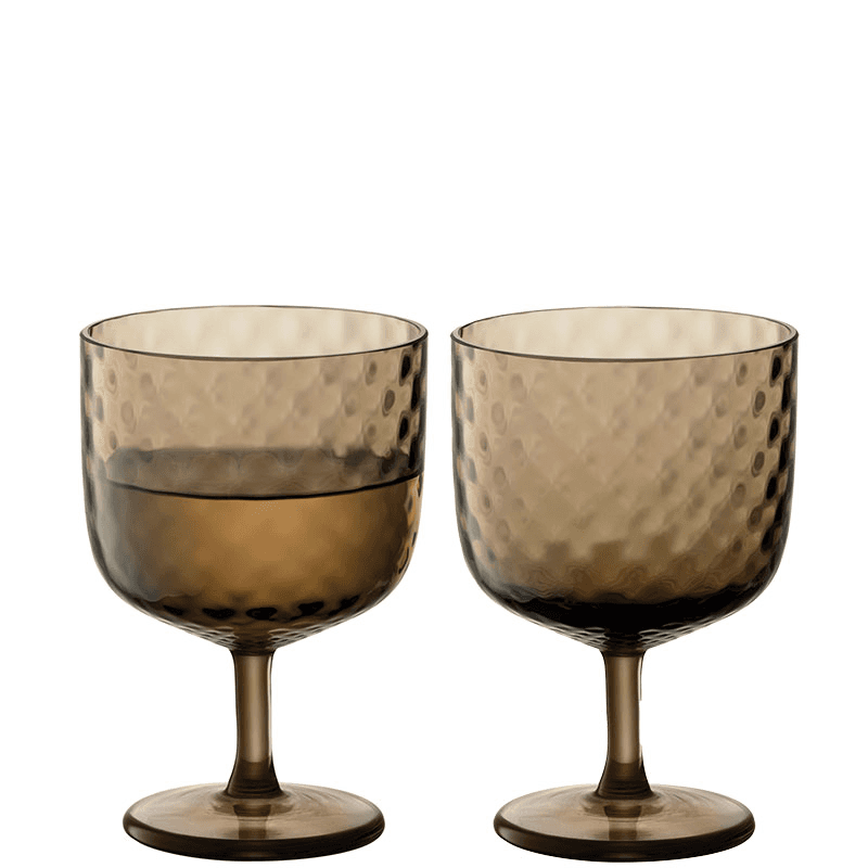 Dapple Wine Glasses Set of 2, 325ml, Earth Brown
