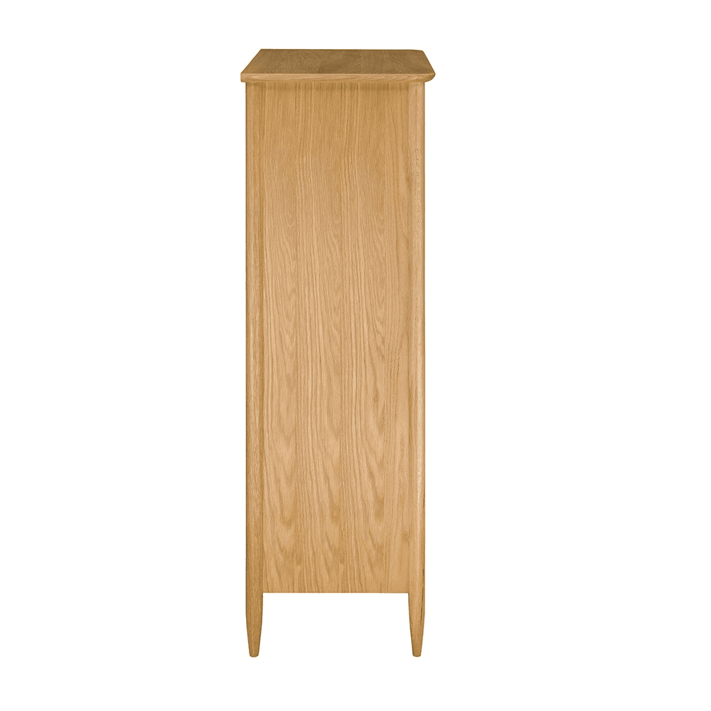 Teramo 6 drawer tall chest, H140 x W64 x D47cm, Natural