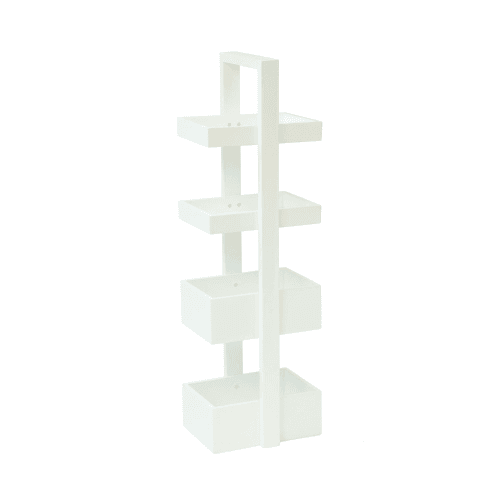 Image showing the Mount Fuji 4 tier caddy, H83 x W22 x D26cm, White product.