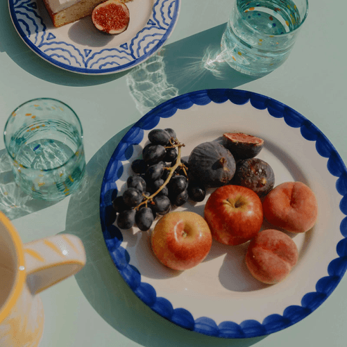 Image showing the Scallop Set of 2 Dinner Plates, D28cm, Blue product.