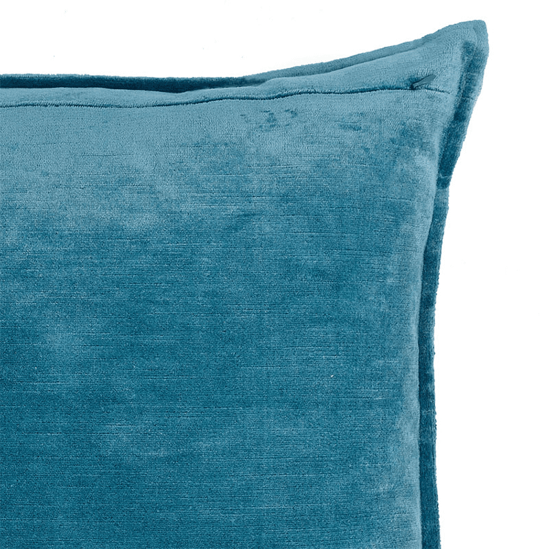 Verity Linen Velvet Rectangular Cushion, Denim