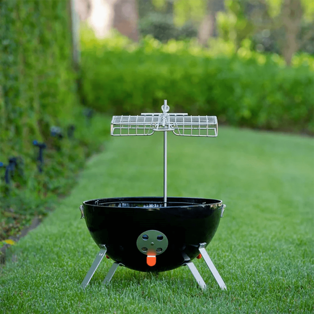 Frontier V4 Charcoal BBQ Smoker, Black